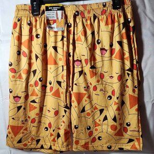 Pikachu Mens Sleep shorts New With Tag Size Large (36-38)